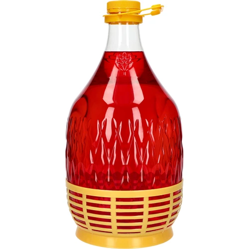 Damigiana Dama 5 L in PET, con tappo, manico e cestello - 2