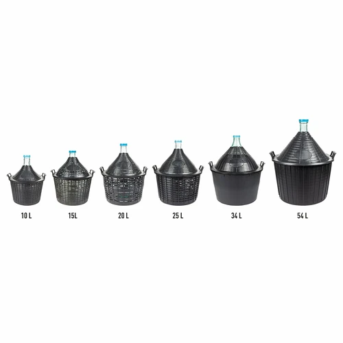 Damigiana per vino 10 L in cesto di plastica - 7