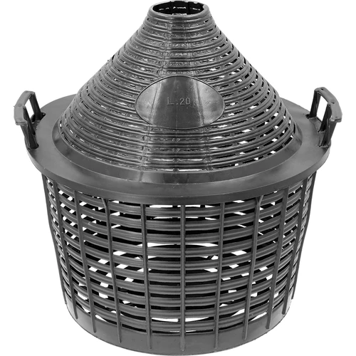 Damigiana per vino 20 L in cesto di plastica - 5