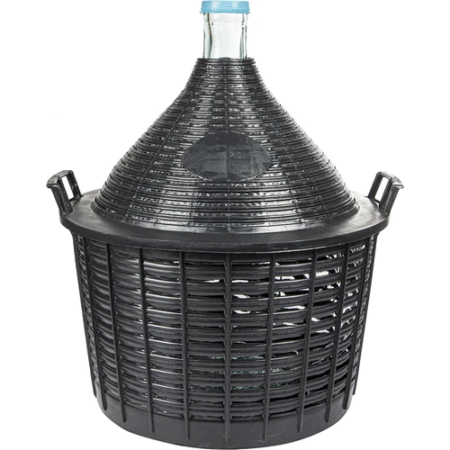 Damigiana per vino 25 L in cesto di plastica  - 1 