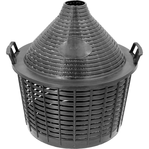 Damigiana per vino 25 L in cesto di plastica - 5