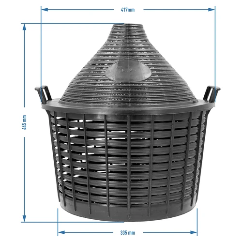 Damigiana per vino 25 L in cesto di plastica - 7