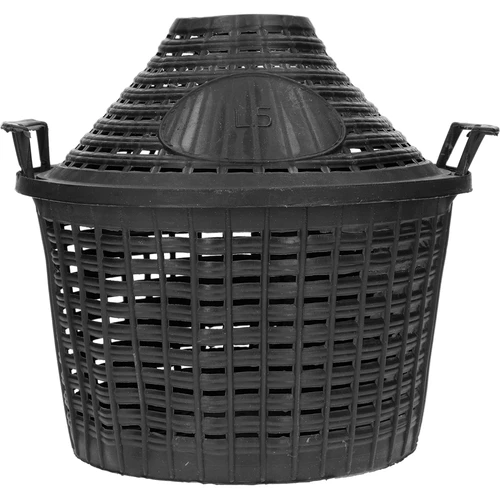 Damigiana per vino 5 L con cestello in plastica - 5