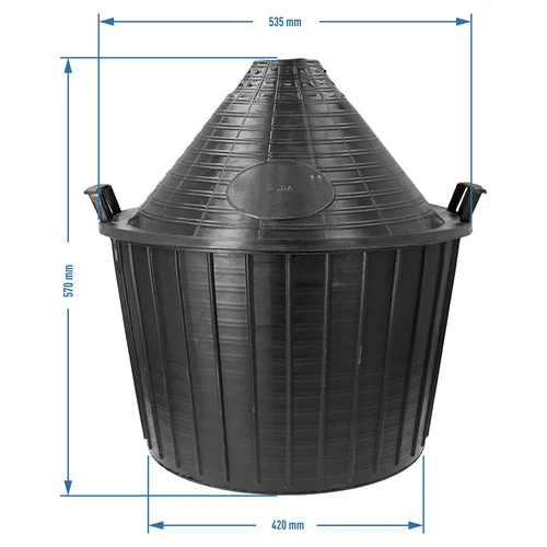 Damigiana per vino 54 L in cesto di plastica - 6