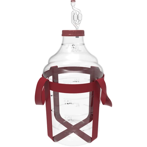 Damigiana per vino leggera e infrangibile con cinghie, 25 L