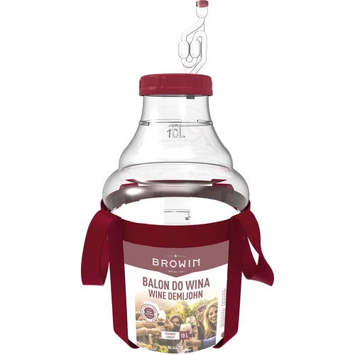 Damigiana per vino leggera, infrangibile, con cinghie, 10 L - 3