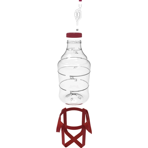 Damigiana per vino leggera, infrangibile, con cinghie, 15 L - 2