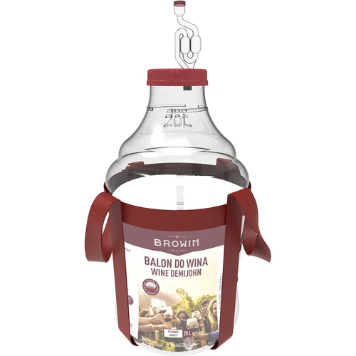 Damigiana per vino leggera, infrangibile, con cinghie, 20 L - 3
