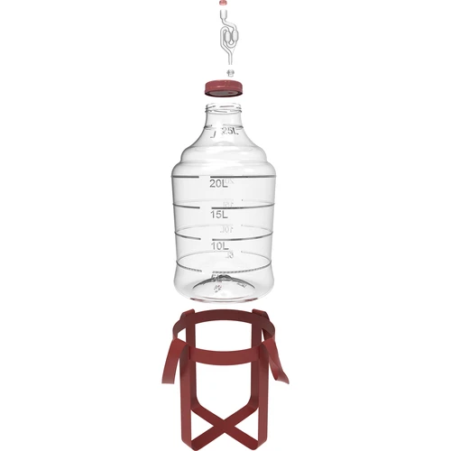 Damigiana per vino leggera, infrangibile, con cinghie, 25 L - 3