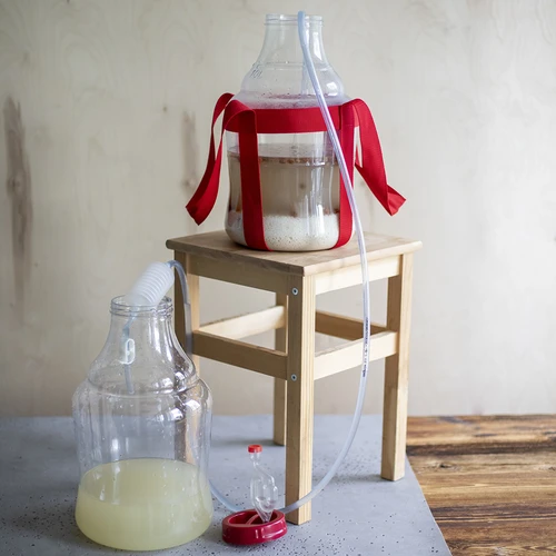 Damigiana per vino leggera, infrangibile, con cinghie di trasporto, 10 L - 16