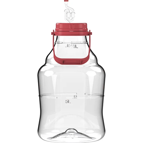 Damigiana per vino leggera, infrangibile, con manico, 10 L  - 1 