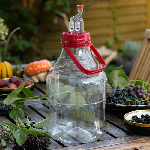 Damigiana per vino leggera, infrangibile, con manico, 10 L - 7