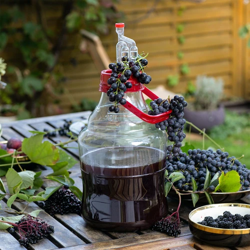 Damigiana per vino leggera, infrangibile, con manico, 10 L - 8
