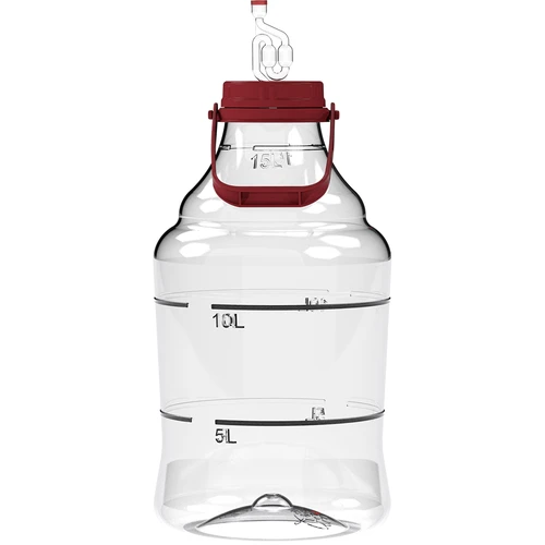 Damigiana per vino leggera, infrangibile, con manico, 15 L  - 1 