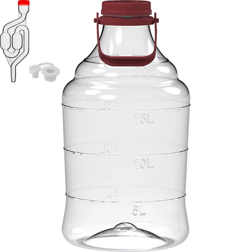 Damigiana per vino leggera, infrangibile con manico, 20 L - 2