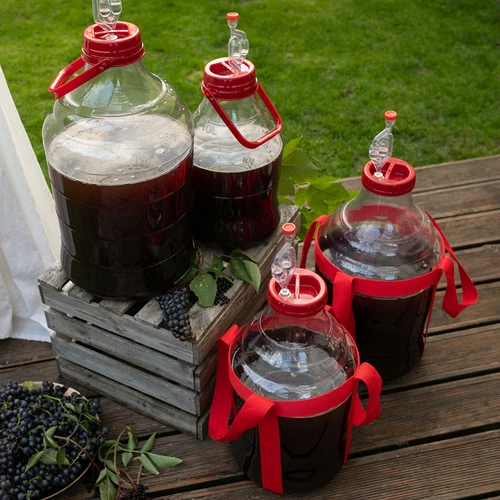 Damigiana per vino leggera, infrangibile, con manico, 25 L - 12
