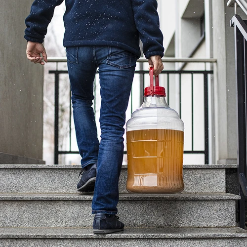 Damigiana per vino leggera, infrangibile, con manico, 25 L - 16