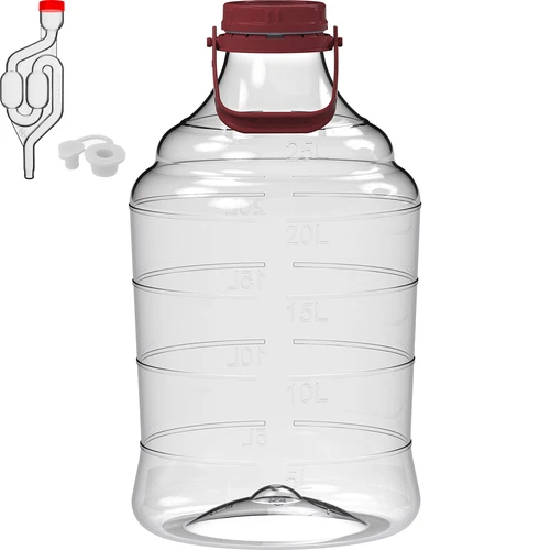 Damigiana per vino leggera, infrangibile, con manico, 25 L - 2