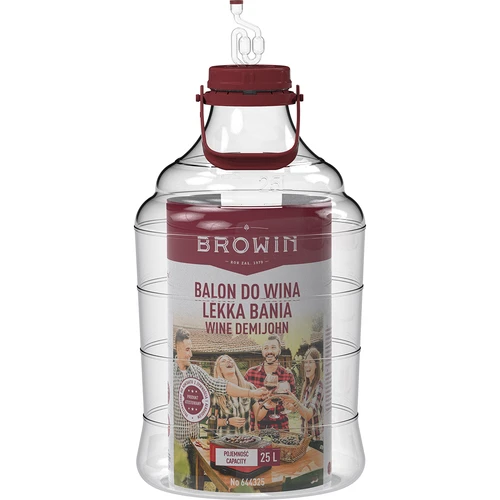 Damigiana per vino leggera, infrangibile, con maniglia, 25 L - 3