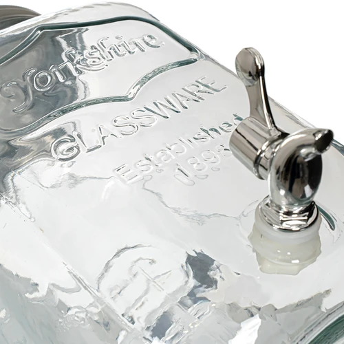 Dispenser per limonata con rubinetto - in vetro, 4 L - 4