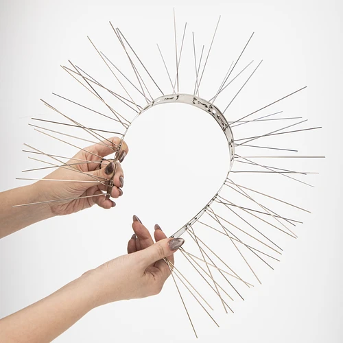 Dissuasori a spuntoni per uccelli su striscia metallica, 10 pz. - 6