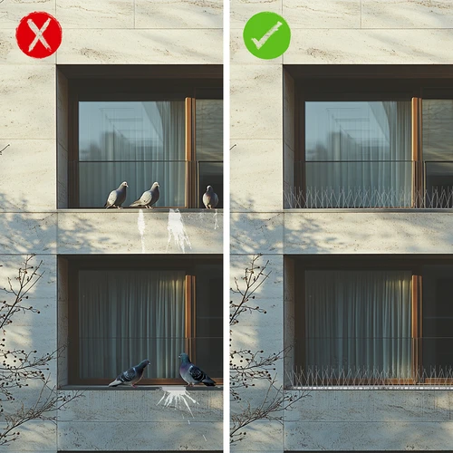 Dissuasori a spuntoni per uccelli su striscia metallica, 10 pz. - 8