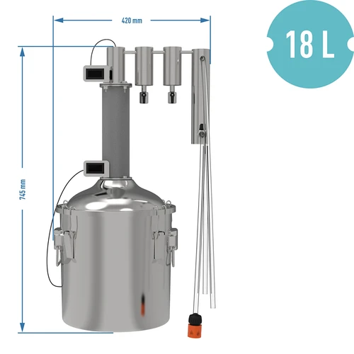 Distillatore hawkSTILL 1.0 CONVEX 18 L - MUNIN - 13