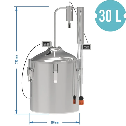 Distillatore hawkSTILL 1.0 CONVEX 30 L - 1 decantatore - 8
