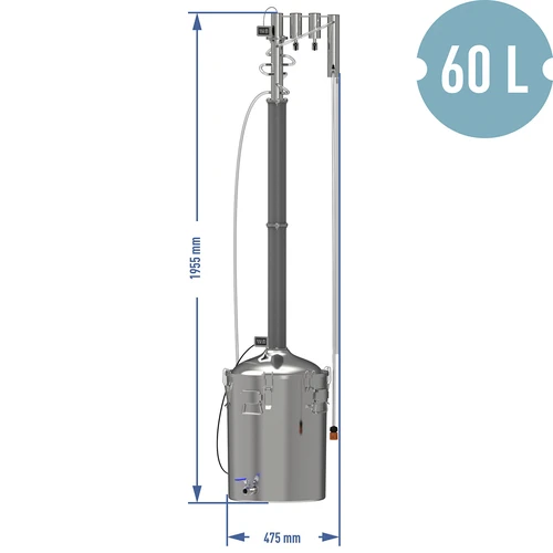 Distillatore hawkSTILL 1.0 CONVEX 60 L - ELETTRICO PERUN - 16