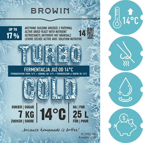 Drożdże Turbo Cold 120 g - 5