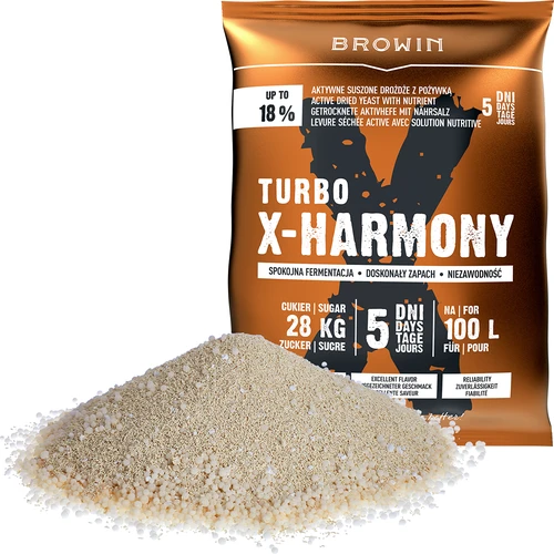 Drożdże Turbo X-Harmony 18%, 100 L, 360g - 3