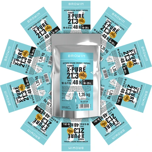 Drożdże Turbo X-Pure 21,3%, 10 x 25 L, 1,35 kg - 4