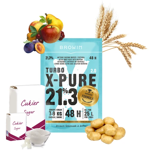 Drożdże Turbo X-Pure 21,3% 48h, 25 L - 4