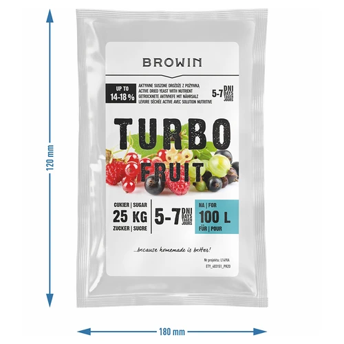 Drożdże winiarskie Turbo Fruit 5-7 dni 100 L - 3