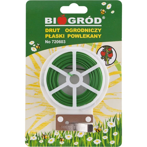 Drut ogrodniczy płaski, powlekany PCV 50m x 2mm - 3
