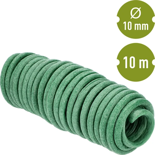Drut ogrodniczy powlekany gąbką, zielony, 10 m, fi 10mm - 2