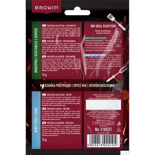 Duo Grill Classica per pesce e verdure - mix di spezie 2 in 1, 2 x 12 g - 2