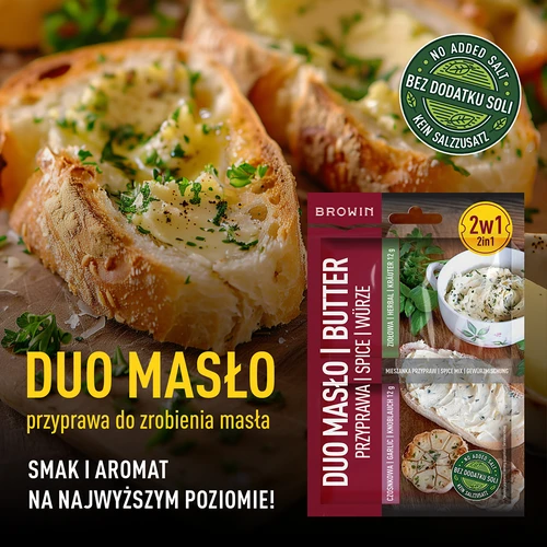 Duo Masło - przyprawa czosnkowa i ziołowa 2 w 1, 2 x 12g - 5