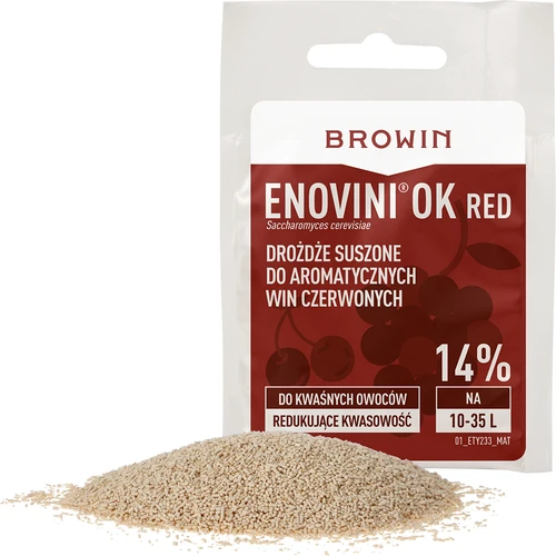Enovini® OK RED - lievito enologico a riduzione di acidità 7 g - 3