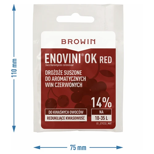 Enovini® OK RED - lievito enologico a riduzione di acidità 7 g - 4