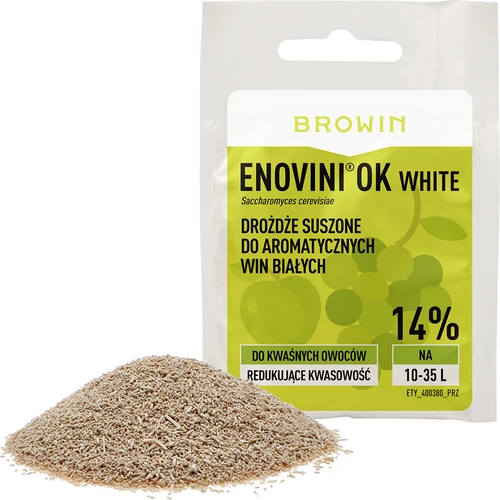 Enovini® OK WHITE - drożdże winiarskie obniżające kwasowość 7 g - 3