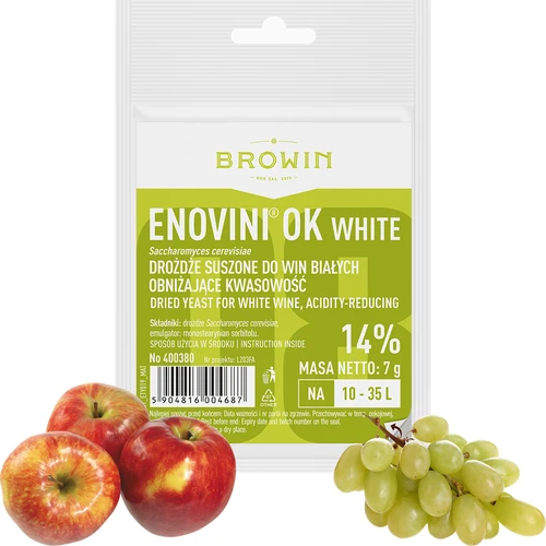 Enovini® OK WHITE - lieviti enologici che riducono l'acidità 7 g - 3