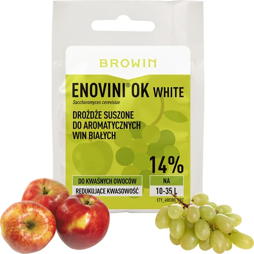 Enovini® OK WHITE - lievito enologico che riduce l'acidità 7 g - 4