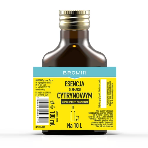 Esencja o smaku cytrynowym z naturalnym aromatem na 10 L - 100 ml - 4