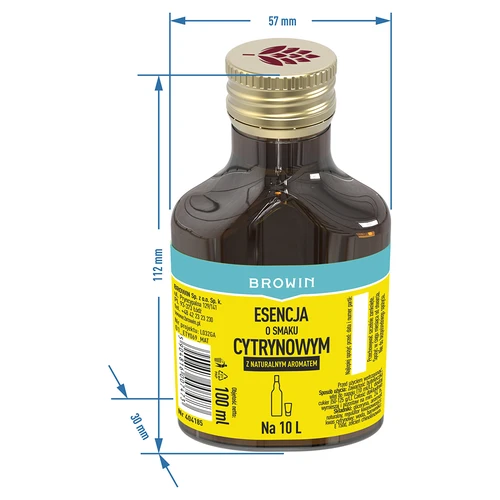 Esencja o smaku cytrynowym z naturalnym aromatem na 10 L - 100 ml - 6