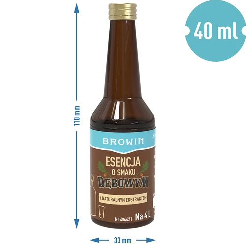 Esencja o smaku dębowym z naturalnym aromatem i ekstraktem - 40 ml, na 4L - 7