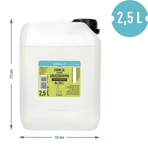Esencja o smaku gruszkowym, z naturalnym aromatem, 2,5L - 3