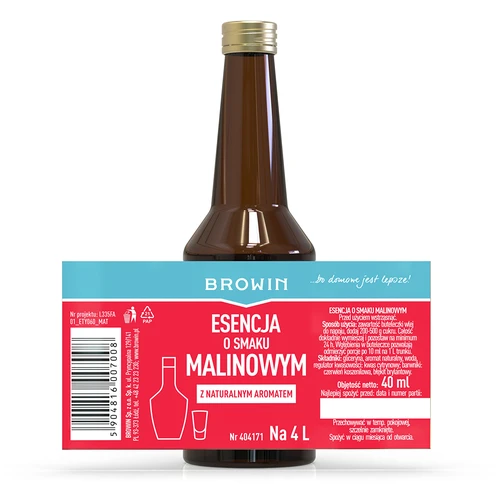 Esencja o smaku malinowym z naturalnym aromatem na 4 L - 40 ml - 6
