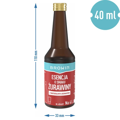 Esencja o smaku żurawiny na 4 L - 40 ml - 8