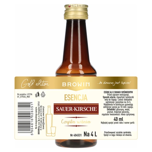 Esencja Sauer-Kirsche - Czysta Wiśnia, 40 ml, na 4L - 4